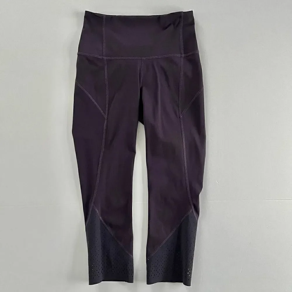Lululemon Black Grape Purple Anew Crop Luxtreme Legging Size 4 EUC